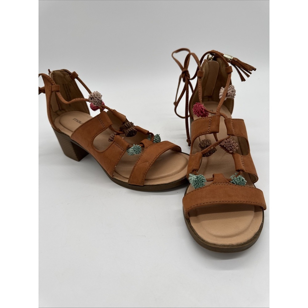 Maurices Brown Ankle Tie Strap With Tassels Wedge Shoes 7 NWOB‎ Boho